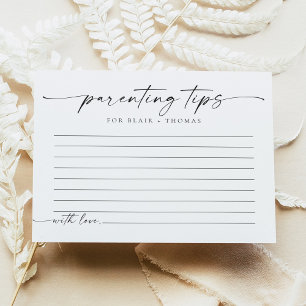 Minimalistiskt parkeringstips, babyvisare spelkort tilläggskort