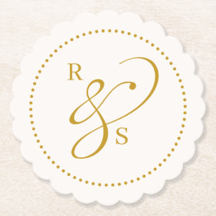 Minimalistiskt Parmonogram Underlägg Papper