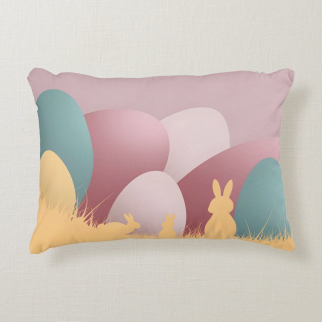 Minimalistiskt Påsk Elegance Prydnadskudde (Framsidan)