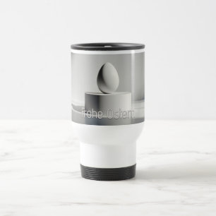 Minimalistiskt påskägg på modern piedestal resemugg