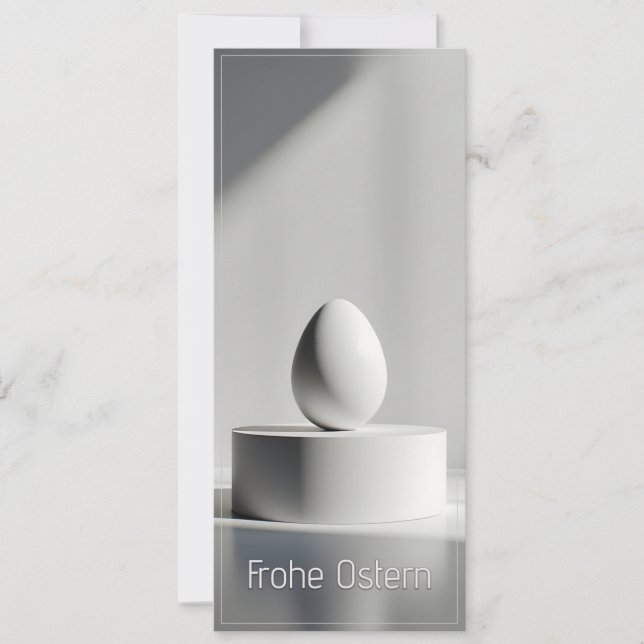 Minimalistiskt påskägg på modernt podium (Framsida)