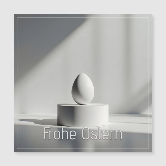 Minimalistiskt påskägg på modernt podium (Framsida)