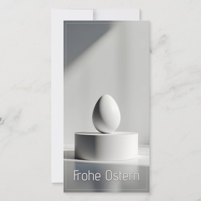 Minimalistiskt påskägg på modernt podium (Framsida)