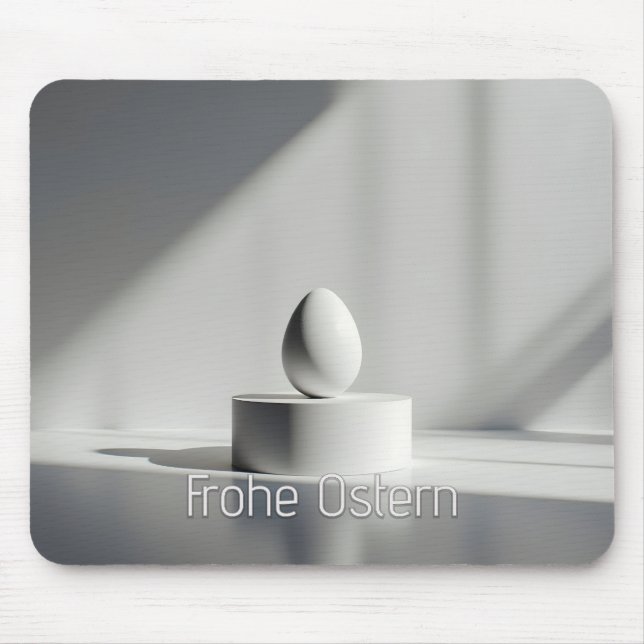 Minimalistiskt påskägg på modernt podium musmatta (Framsidan)