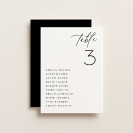 Minimalistiskt passagerarkort för Bröllop Bord Inbjudningar