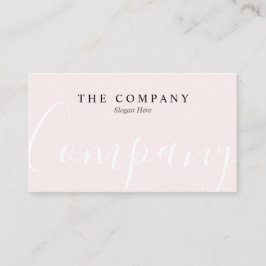 Minimalistiskt Pastel Rosa Typography-Affärskort Visitkort