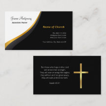 Minimalistiskt Pastor-Affärskort