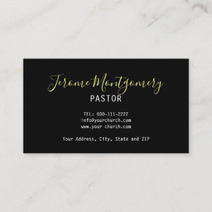 Minimalistiskt pastor-kort visitkort