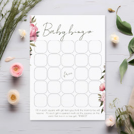 Minimalistiskt peony babydusch-spel