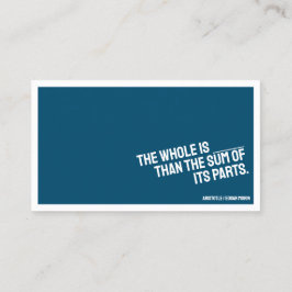 Minimalistiskt PHILOSOPHY-Affärskort Visitkort