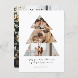 Minimalistiskt Photo Julgran Hälsning-kort Tack Kort