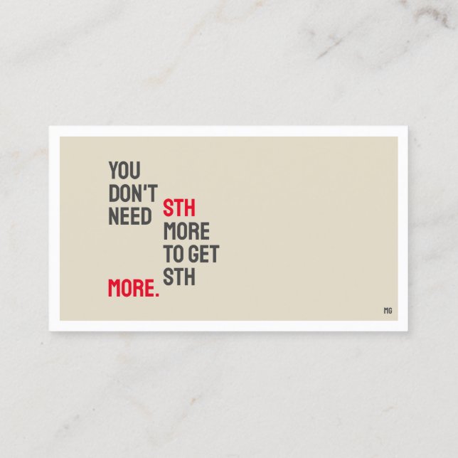 Minimalistiskt PHYSICS-Affärskort Visitkort (Baksida)