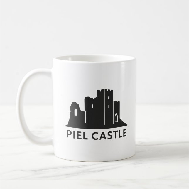 Minimalistiskt Piel Castle Mugg - historiskt gift  (Vänster)