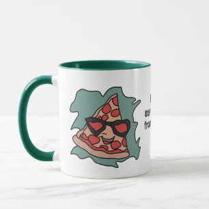 Minimalistiskt Pizza med solglasögon Mugg