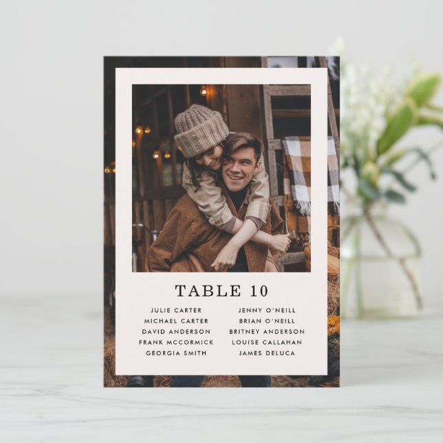 Minimalistiskt plattkort för Cream-sätet i Bröllop (Stående Fram)