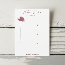 Minimalistiskt poppy Triple Studs Jewelry Visning Visitkort
