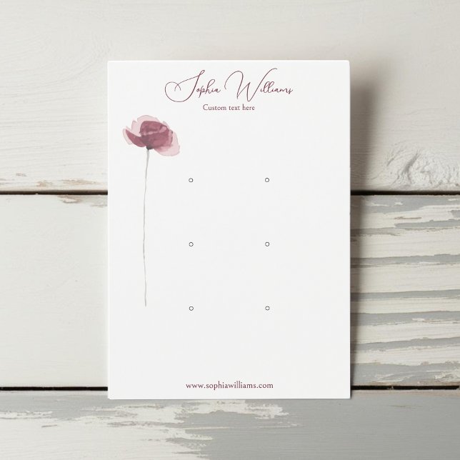 Minimalistiskt poppy Triple Studs Jewelry Visning  Visitkort (Skapare uppladdad)