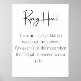 Minimalistiskt Poster av Ring Hunt-spel