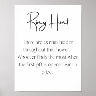 Minimalistiskt Poster av Ring Hunt-spel
