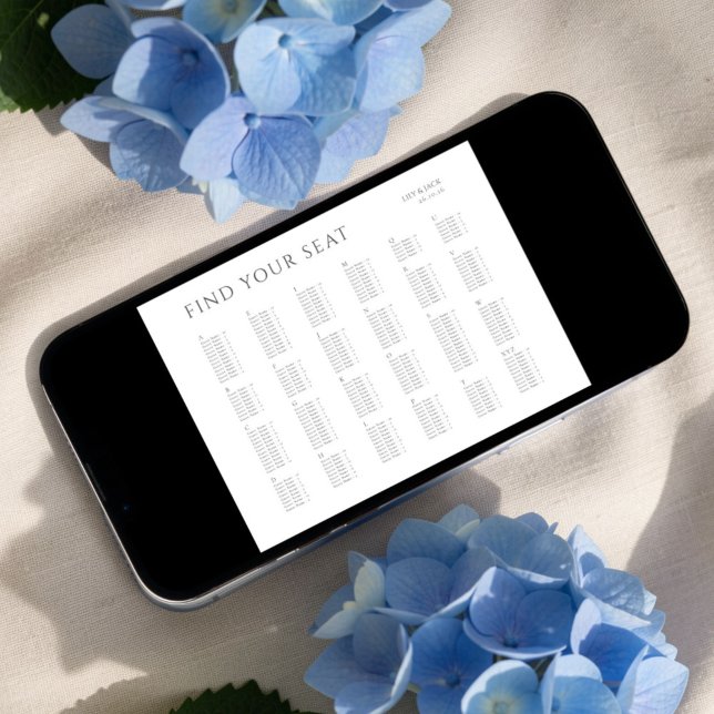 Minimalistiskt Poster av sittplatskort i Alfabet B (Skapare uppladdad)