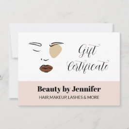 Minimalistiskt presentkort för boho ansikte