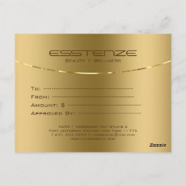 Minimalistiskt presentkort för faux guld struktur vykort