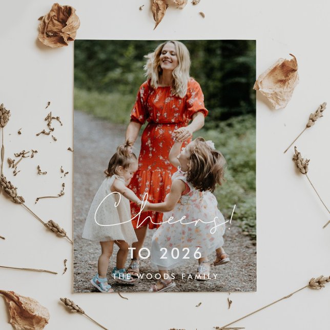 Minimalistiskt pris till 2026 års nyårsobjekt julkort (Skapare uppladdad)