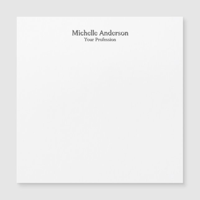 Minimalistiskt Professionell Modern Plain Namn Car (Framsida)