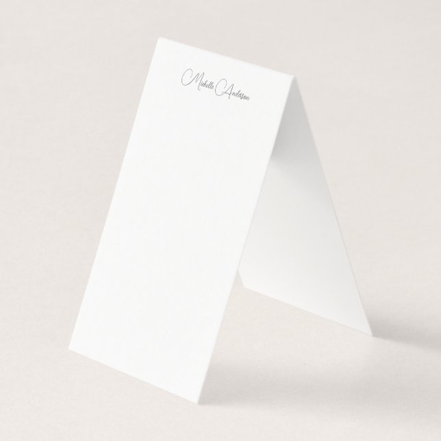 Minimalistiskt Professionell Modern Plain Namn Car Kort (Framsida)