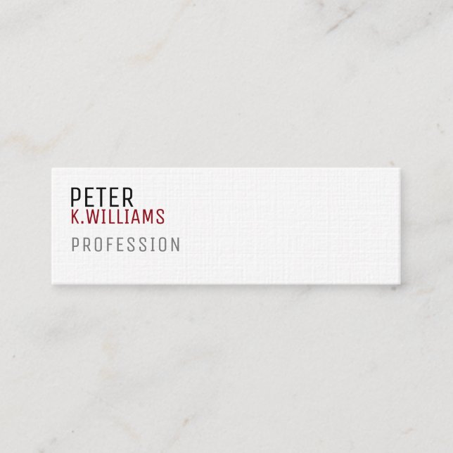 Minimalistiskt profilkort för alla yrken mini visitkort (Framsida)