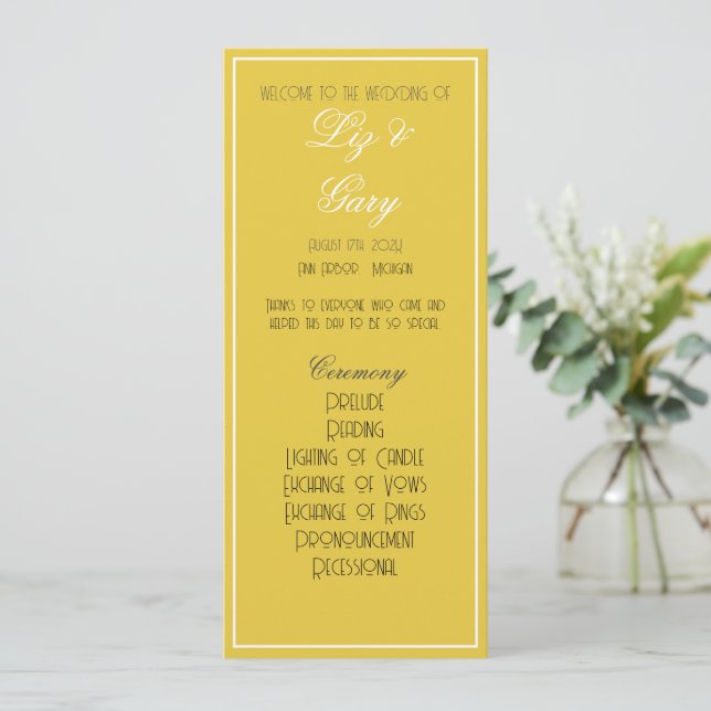 Minimalistiskt program för Gult av senap (Stående Fram)