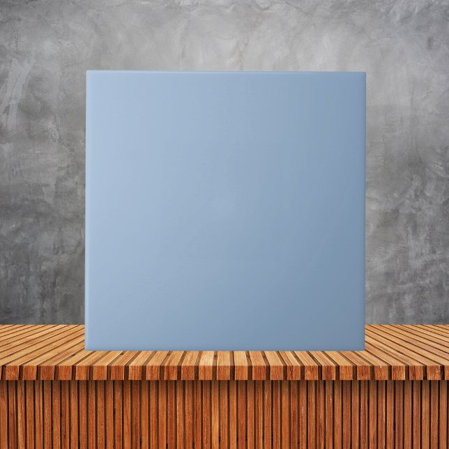 Minimalistiskt pulverblått vanligt fast Färg Kakelplatta (Skapare uppladdad)