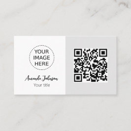 Minimalistiskt QR-Affärskort med Logotyp Visitkort