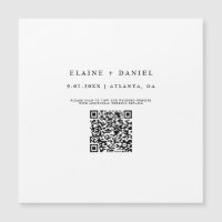 Minimalistiskt QR-kod för Spara Datum-magnet