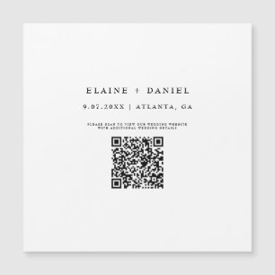 Minimalistiskt QR-kod för Spara Datum-magnet
