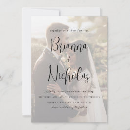 Minimalistiskt QR-kodfoto Bröllop Inbjudningar