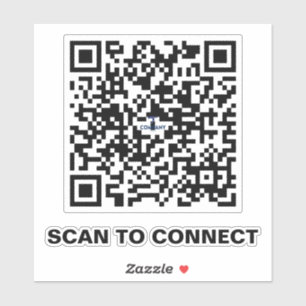 Minimalistiskt QR-kodmärke - Streamline-anslutning Klistermärken