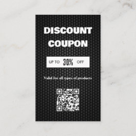 Minimalistiskt QR-kodrabattkort Visitkort