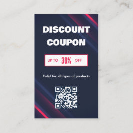 Minimalistiskt QR-kodrabattkort Visitkort