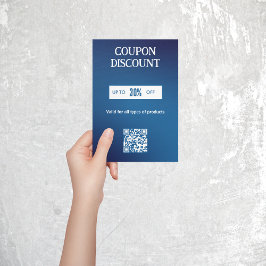 Minimalistiskt QR-kodrabattkort Visitkort