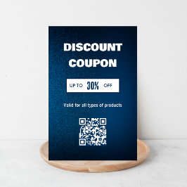 Minimalistiskt QR-kodrabattkort Visitkort