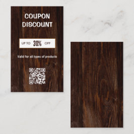 Minimalistiskt QR-kodrabattkort Visitkort