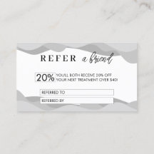 Minimalistiskt rabattreferenskort | Se en vän