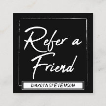 Minimalistiskt referenskort | Modern svart och vit