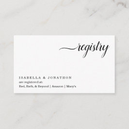 Minimalistiskt registerkort för infogande i inbjud tilläggskort