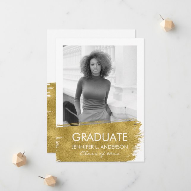 Minimalistiskt reklamkort för foto Studenten Meddelande (Fram/Back In Situ)