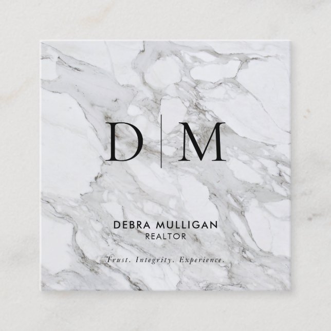 Minimalistiskt rektangulärt Affärskort Fyrkantigt Visitkort (Framsida)