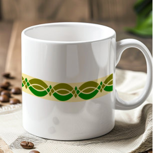 Minimalistiskt Retro Mönster Anpassade Kaffemugg