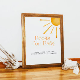 Minimalistiskt Retro Sol Bokar för Baby Poster