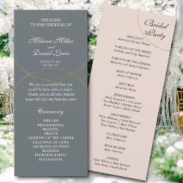 Minimalistiskt Ringar Bröllopsprogram